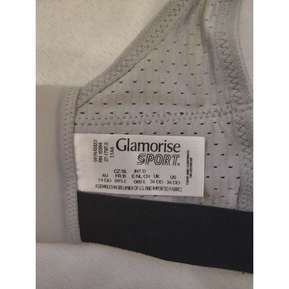 Glamorise Custom Control Sports Wirefree Bra Size 36DD Plus Size Lingerie 1166 - Picture 3 of 6